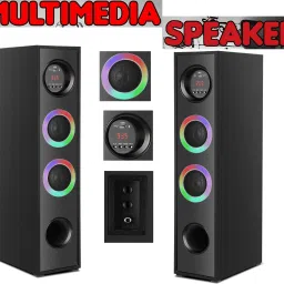 Quaranel GJ-4 Tower Multimedia Speaker System Remote Control 100 W Bluetooth Tower Speaker image 3
