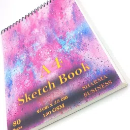 A4 Sketch Book For Drawing, Sketchig 80 Pages Set of 1, Smooth 150 GSM Size A4 Sketch Pad-8
