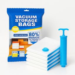 Vacuum Storage Bags Set with Hand Pump for Clothes During Travel Travel Storage Vacuum Bags-image-3