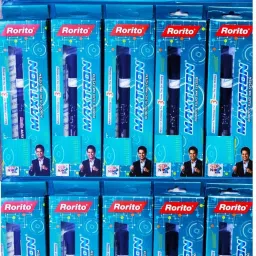 Maxtron BLACK Gel Pen 10 Pens waterproof 3 times extra writings from others Gel Pen-image-59