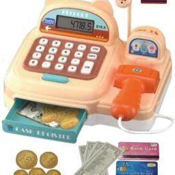 Cash Register Supermarket Billing Counter WithScanner, Working Calculator & Mic-image-47