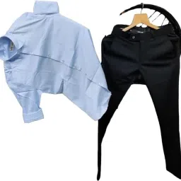 Men Cotton Blend Shirt Pant Set-image-125