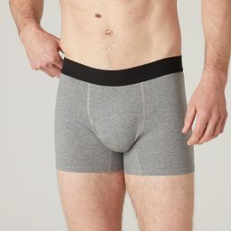 Men's Boxer Cotton Rich 500-Mottled Grey-image-5