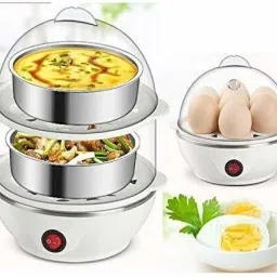 hirparas tech enterprise Multi-Function 2 Layer 14 Egg Cooker Boilers & Steamer 11164 Egg Cooker image 2