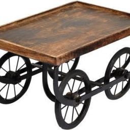 Wooden Thela Shaped Snacks Serving Tray Tray (Tray) Tray-18