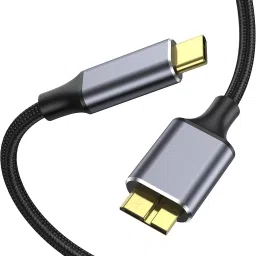 jihaan USB C Type C External Hard drive disk hdd cable Wire, Nylon Braided 10Gbps 4.5 inch USB Type C to Micro-B USB 3.0 Cable-6