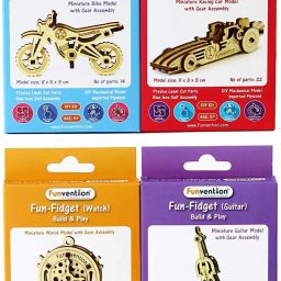 funvention Fun Fidgets - Pack of 24 (6 x 4 DIY Miniature Mechanical Models image 2