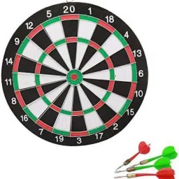 vyzoe Double faced 12 inch portable dart board with 4 Darts Set For Kids Children. 15 cm Dart Board image 2