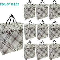 Pirate Map Paper Gift Bags with Handles for All Occasions, 12.2"x10"x3.7" Pack of 10 Grocery Bags-image-79