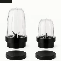 Pack of 2 Nutri Jars (605 ML & 393 ML) – Blend Smoothies & South Indian Sauces Mixer Juicer Jar-image-90