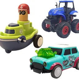 vaniha Unbreakable Four-Wheel Drive Friction Powered Diecast Toy Set-J82-picture-19