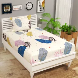 144 TC Microfiber Single Abstract Flat Bedsheet-image-29