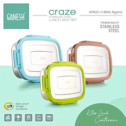 ganesh CRAZE LUNCH BOX (JUNIOR) 2 Containers Lunch Box image 3