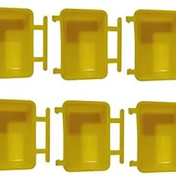 Bird Food Feeder, Size: (7.5X5X4 CM), Suitable for Lovebirds, Budgies, Finches (Color: Yellow) Common Bird Feeder-image-45