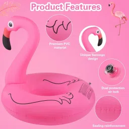 pamidhar Flamingo Swimming Inflatable Float for Adults & Kids,Flamingo Inflatable Pool Inflatable Swimming Pool, Swimming Safety Tube, Pool Accessory, Inflatable Toy Pump image 2