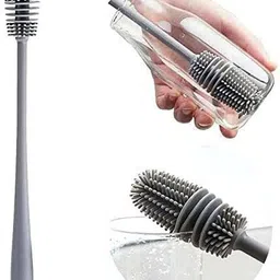 wagwanfly Plastic and Glass Water Bottle Cleaning Brush Grey(Silicone Material)(Pack of 1)-picture-21