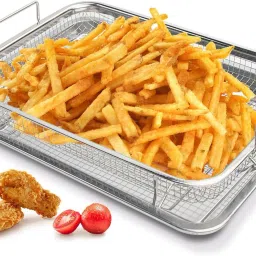 2 Piece Stainless Steel Air Fryer Basket for Oven, Crisper Tray and Basket Airfryer Tray-picture-13