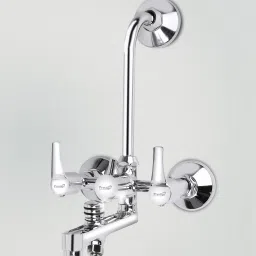 Step 3 In 1 Wall Mixer With L Bend and Wall Flange For Bathroom Mixer Faucet-5