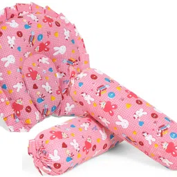 tip 'n' top Baby Pillow Set With Bolsters Mustard Seeds, Cotton Animals Baby Pillow Pack of 3-picture-27