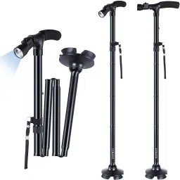 New Strong Walking Stick, Non-Slip Handled & Adjustable Walking Cane with Light Walking Stick-image-9