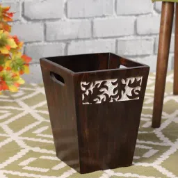 the urban store Handcrafted Wooden Norwich Brown Dustbin-picture-9
