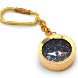 Antique Brass Magnetic Compass Keychain/Key Chain, Keys Diwali, Christmas, Gift Carabiner-image-28