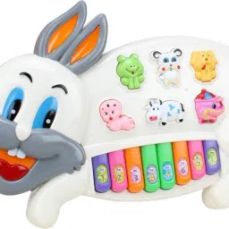 Musical Rabbit Piano With Flashing Light Toy Gift For Kids (Multicolor)-picture-39