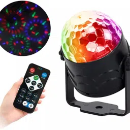 Rotating RGB DJ Disco Party Lights Single Disco Ball-33