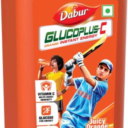 GlucoPlus-C Instant Energy Glucose Juicy & Tasty (Orange Powder) - 400g Jar Energy Drink-6
