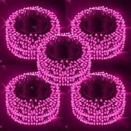40 LEDs 15 m Pink Steady, Flickering String Rice Lights-image-45