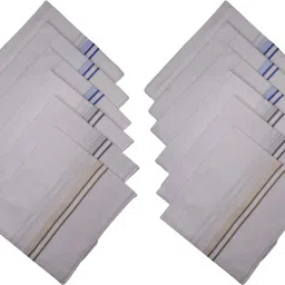 amenterprises White Striped Plain ["White"] Handkerchief-picture-36