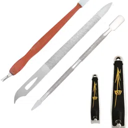 High Quality Tools Stainless Steel Multipurpose Extensions Nail Cuticle Care Kit Trimmer with Cuticle Pusher Peeler Scraper / Dead Skin Remover Durable Pedicure Manicure Tools for Fingernails & Toenails Nail Polish Remover Supplies / Nail Cutter-image-69