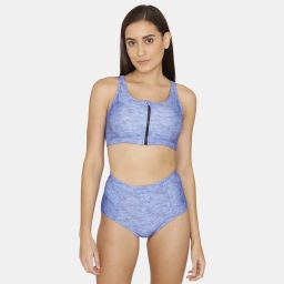 Printed Women Blue Swimsuit-image-39