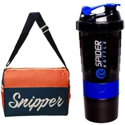 Combo of Orange Tomy bag and Purple Spider Shaker Fitness Accessory Kit Kit-image-82