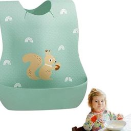 baby food scraps with pocket for Baby Food Feeding BPA Free, Baby Apron.-image-89