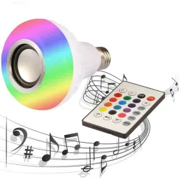Webilla LED Wireless Light Bulb Speaker, RGB Smart Music Bulb, E27 Base Color Changing with Remote Control for Party Compatible with All Bluetooth Devices Smart Bulb-8