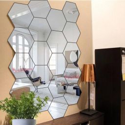 50 cm 20 Hexagon Silver Self Adhesive Sticker-image-79