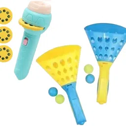 wishhuttoys Kids Educational Projector Torch and Click Catch Ball Game Set Learning Toy image 2