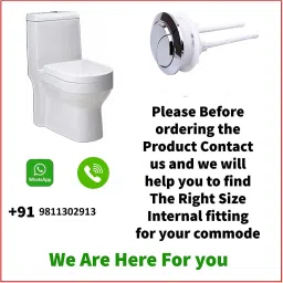 elegant casa Dual Push Flush Button Toilet Water Tank Flushing 65mm Mean Lid cover Hole should be at least 65MM/2.3" Replaceable Round Button Flush Tank Lever image 2