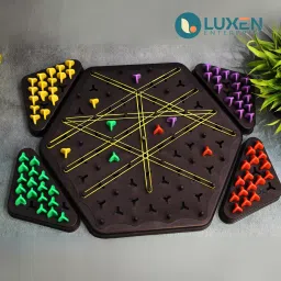 luxen Triangle Game With Rubber Band Large Chain Tringle Chess Game Board Game Strategy & War Board Game image 5