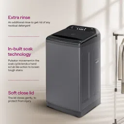 godrej 10 kg 5 Star With Zero Pressure (0.02 MPa) Technology Fully Automatic Top Load with In-built Heater Grey image 5