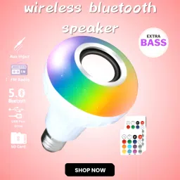 GUGGU Bluetooth Music Bulb Speaker With Remote Control Change Disco light for HomeE359 Smart Bulb-picture-17