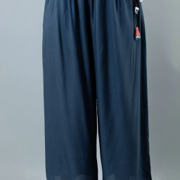 Women Regular Fit Blue Viscose Rayon Trousers-image-90