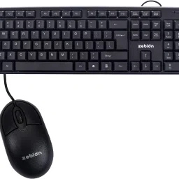 zebion K500 Keyboard + Elfin Mouse Wired USB Standard Desktop Keyboard Compatible with Desktop, Laptop, Mac Easy to Use,Plug and Play,Quick, Comfy Durable body-19