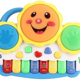 Drum Piano and Keyboard Musical Toy with Flashing Lights, Animal Sounds & Songs Toy for Kids-image-47