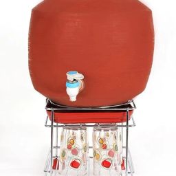 Matka Kitchen Rack Swarni Heavy Stainless Steel Matka Stand With Tray Plant Stand Gamla Stand Steel-27