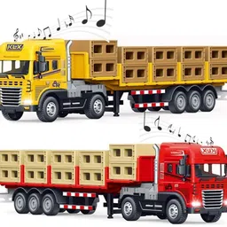 dherik tradworld 1:24 Diecast Alloy Transport Including Boxes Truck Toys for Kids-picture-13