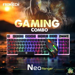 Frontech KB-0040P Wired Gaming Keyboard and Mouse Combo | 1200 DPI Optical Mouse Wired USB Standard Gaming Keyboard Compatible with Desktop, Laptop, Mac-15
