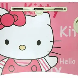 floresta wud HELLO KITTY Design Folding Multi Use Table With Tablet & Cup Holder || Wood Portable Laptop Table image 5