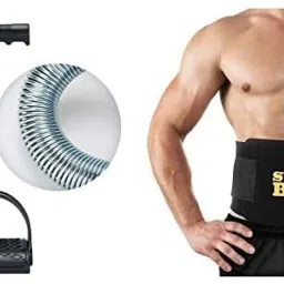Single Spring Tummy Trimmer & Sweat Belt Combo for Wasit Trimming-Abs Exercise Fitness Accessory Kit Kit-18
